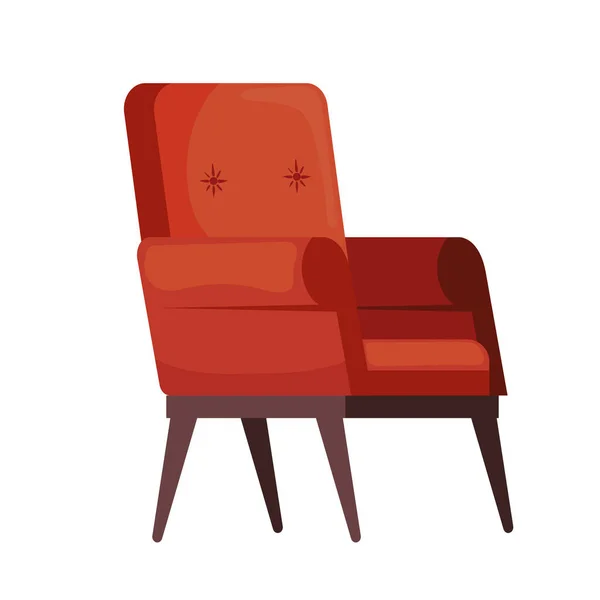 Icône de canapé rouge — Image vectorielle