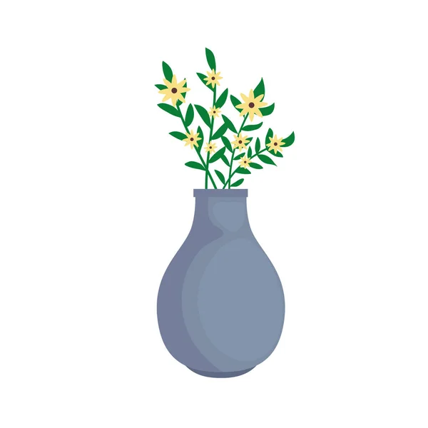 Vase mit Blumen — Stockvektor