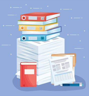 kağıt kağıtlar ve klasörler