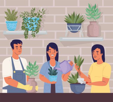 Bahçıvanlarla olan sahne