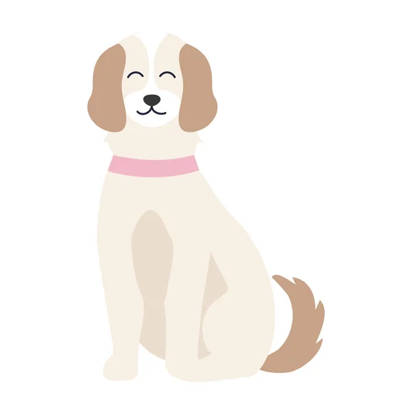 Lindo perro blanco — Vector de stock