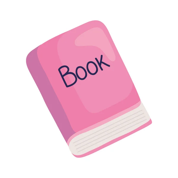 Libro rosa cerrado — Vector de stock