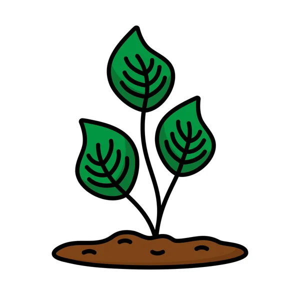 Иконка растения — стоковый вектор