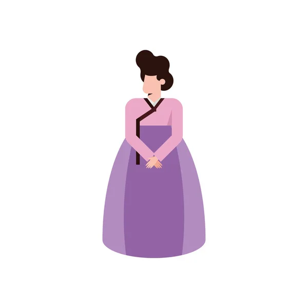 Mujer surcoreana — Vector de stock