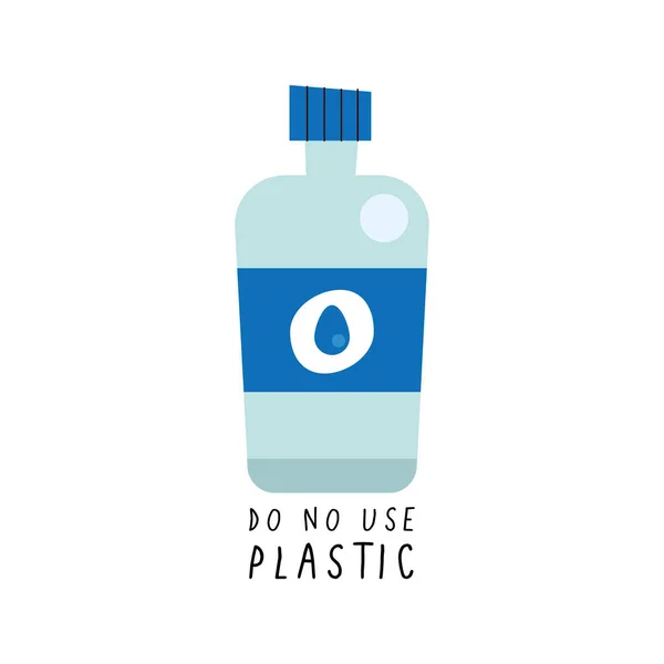 Ne pas utiliser de plastique — Image vectorielle