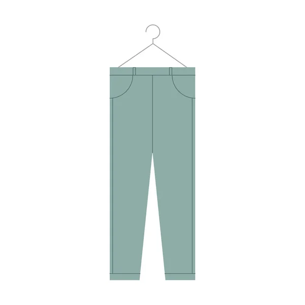 Pantalones grises en gancho — Vector de stock