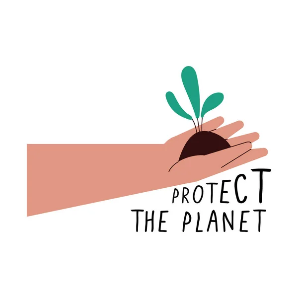De planeet beschermen — Stockvector