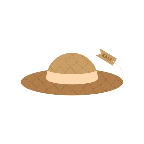 Moda sombrero femenino — Vector de stock