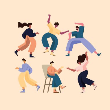 Kadınlar ve erkekler çizgi film