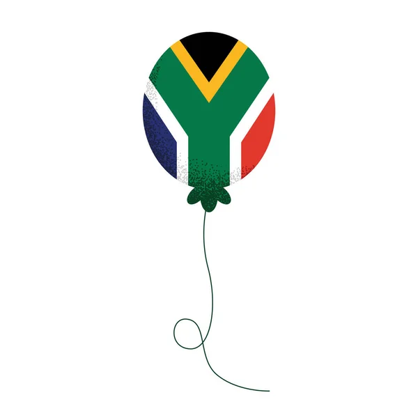 South african flag in balloon — Stock Vector