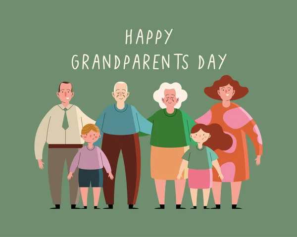 Lykkelige besteforeldres dag – stockvektor