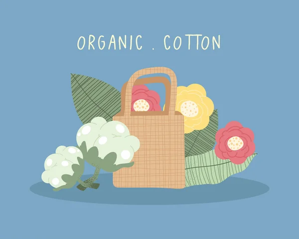Organic cotton products — Stockvektor