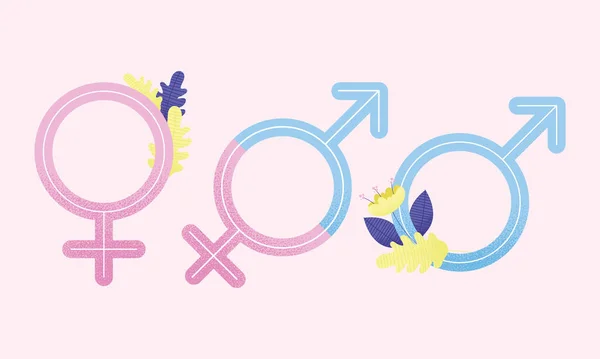 Üç cinsel sağlık günü sembolü — Stok Vektör