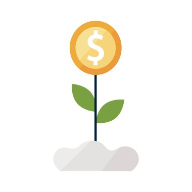 Bozuk para çiçek simgesi