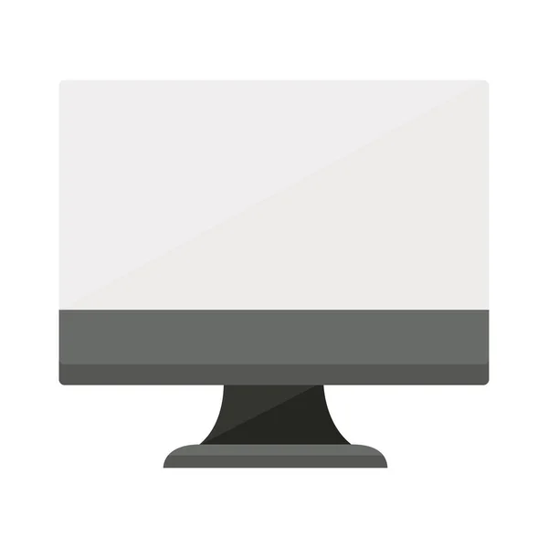Számítógép fehér képernyővel — Stock Vector