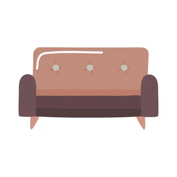 Home brown couch — Stockvektor