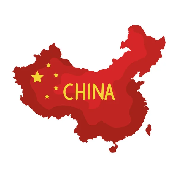 Карта Китая значок — стоковый вектор