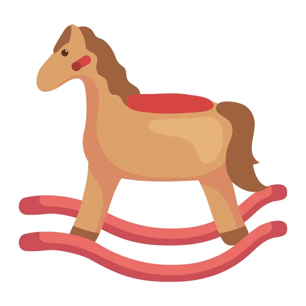 Balanceo caballo juguete para bebé — Vector de stock