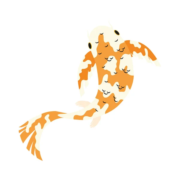 Gelbe und weiße Koi-Fische — Stockvektor