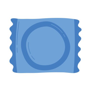 mavi prezervatif paketi