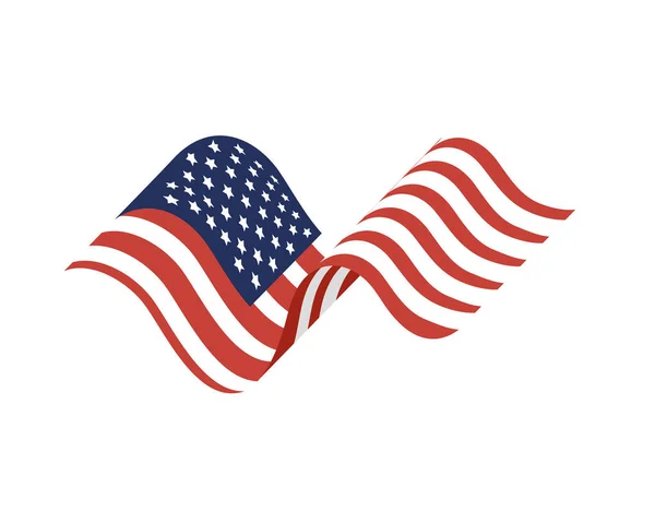 Bandera de EE.UU. ondeando — Vector de stock