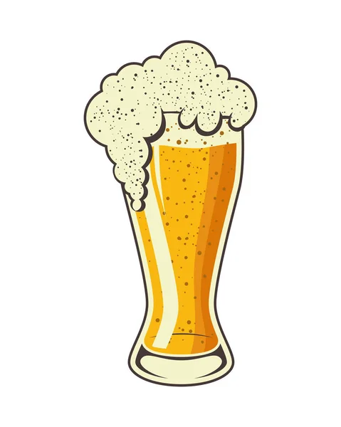 Пиво в стакане — стоковый вектор