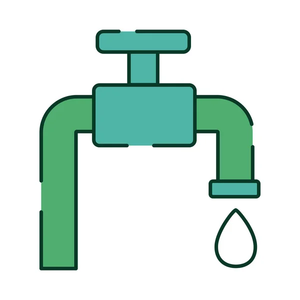 Torneira de água verde —  Vetores de Stock