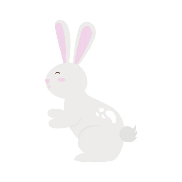 Little white rabbit — Stock Vector