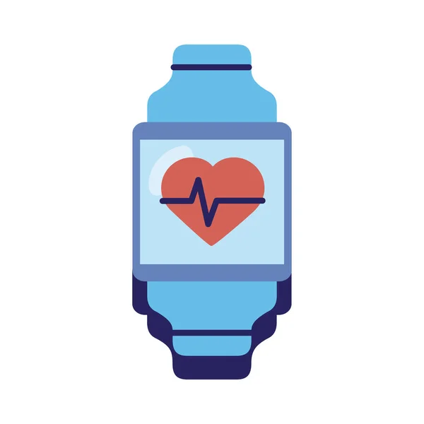 Smartwatch con app cardio — Vettoriale Stock