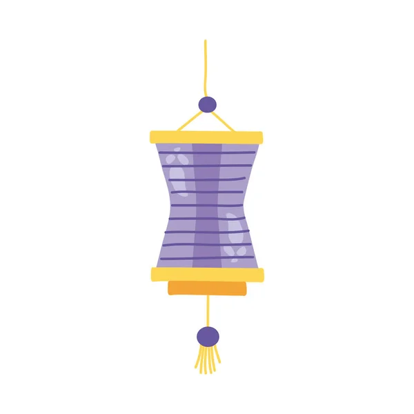 Lilac chinese lamp — Stock Vector