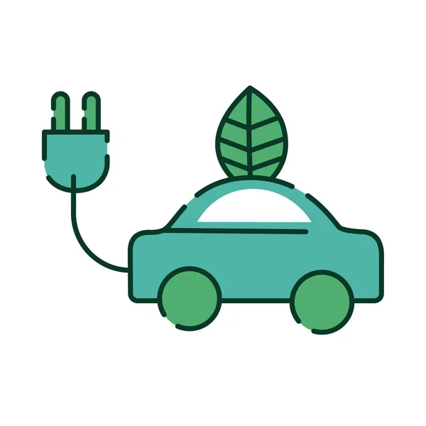 Ecología coche eléctrico — Archivo Imágenes Vectoriales