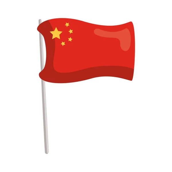 Chine drapeau agitant — Image vectorielle