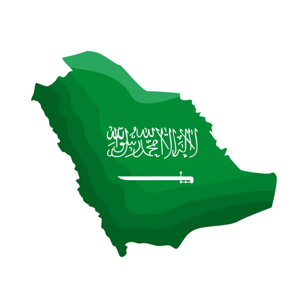 Kaart arabia saudi — Stockvector