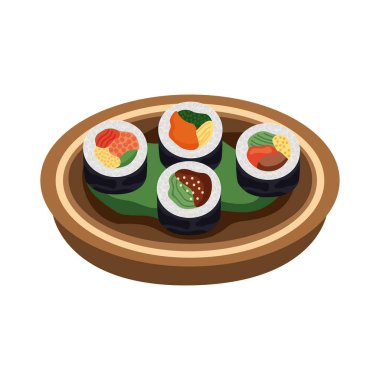 Gimbap Kore yemeği.