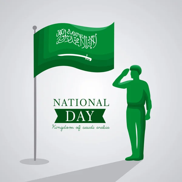 Cartão de dia nacional saudi — Vetor de Stock