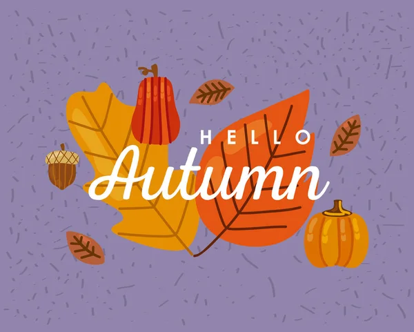 Hallo Herbst Schriftzug — Stockvektor