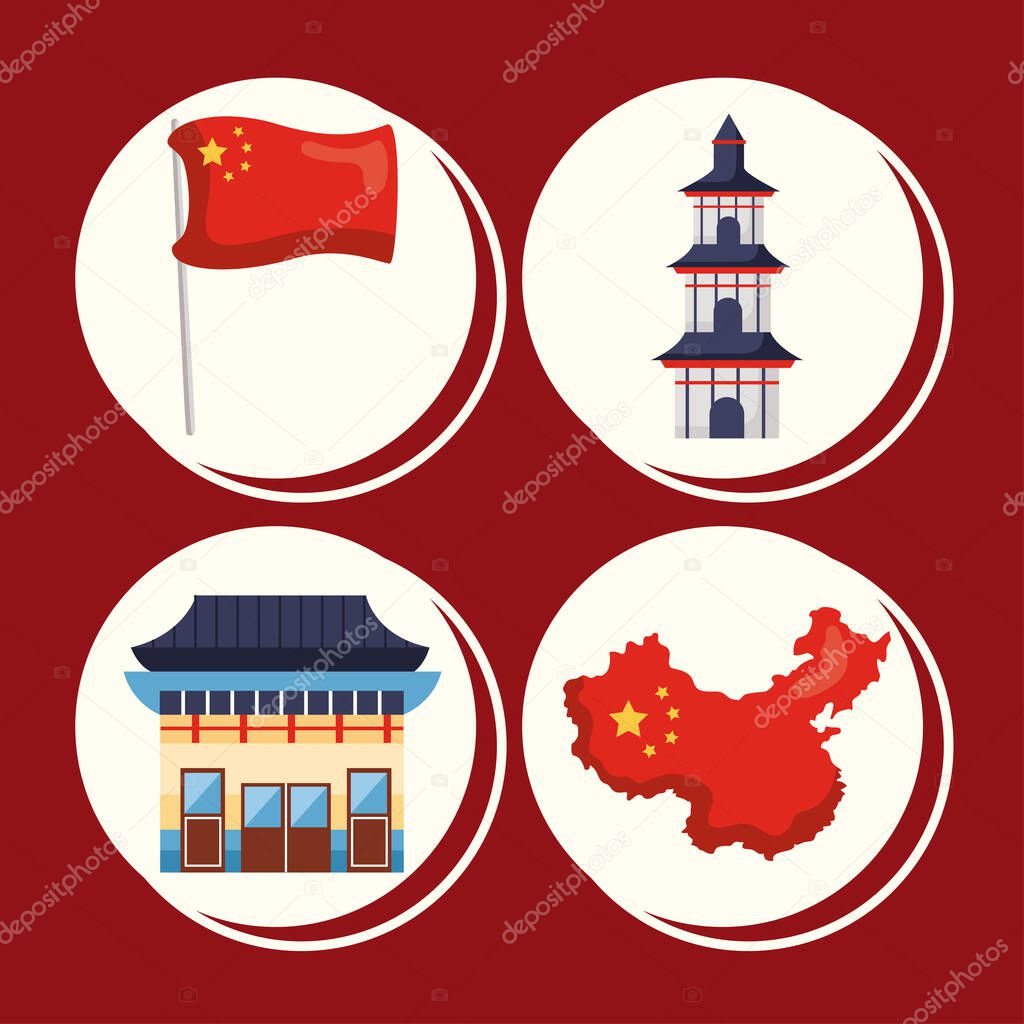 four china republic icons