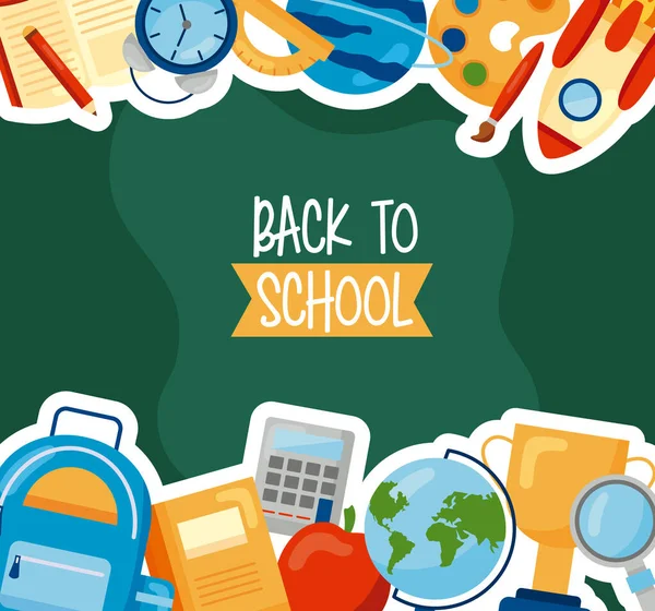 Back to school frame — Stock Vector