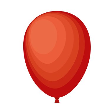 Helyum balonu kırmızı izole edilmiş simge