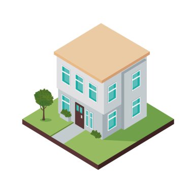 İzometrik ev cephesi