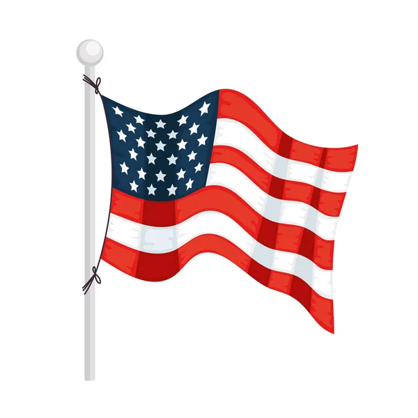 Estados Unidos bandeira acenando — Vetor de Stock