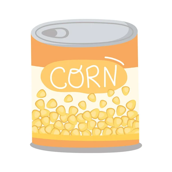 Can of corn — Stock Vector