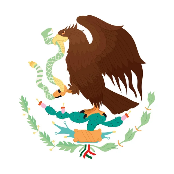 20 ilustraciones de stock de Escudo nacional mexicano | Depositphotos®