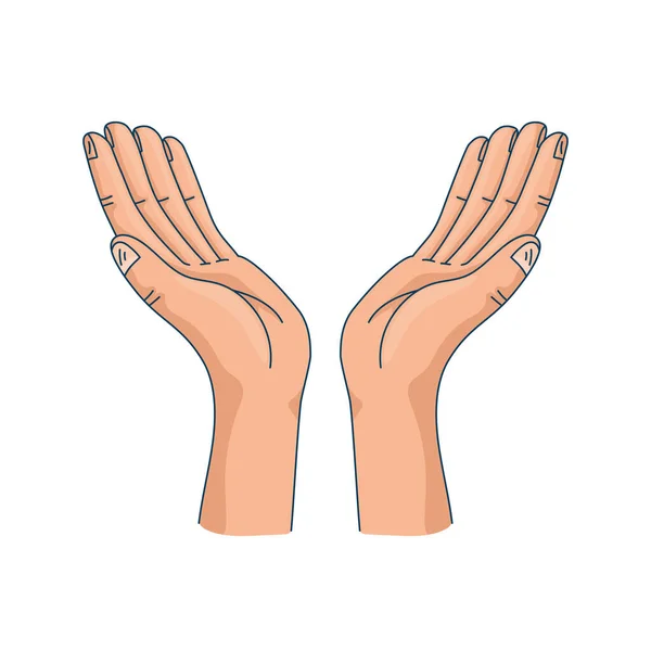 Hands receiving icon — Stock Vector
