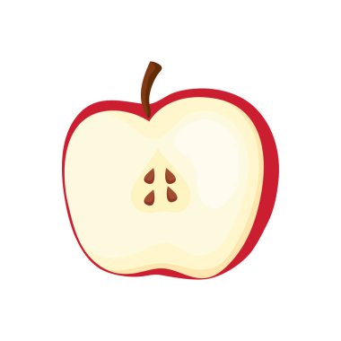 Yarı kırmızı elma meyvesi