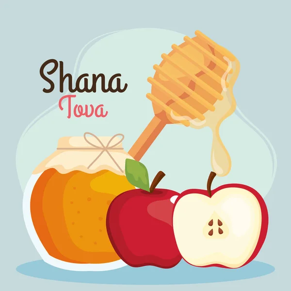 Poster of shana tova — Stock Vector