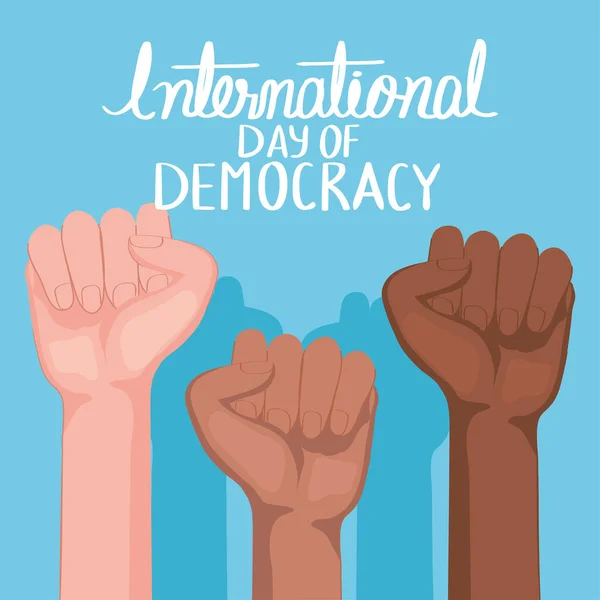 Bandera del día internacional de la democracia — Archivo Imágenes Vectoriales
