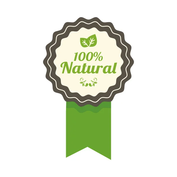 Produit 100 badge naturel — Image vectorielle