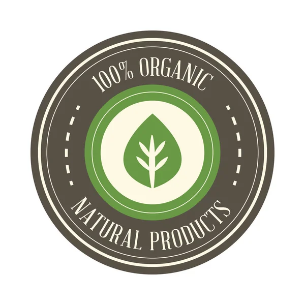 100 organic natural product — Stock Vector