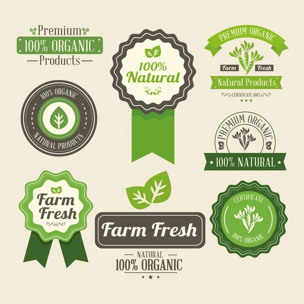 Organic products and fresh — Stock Vector